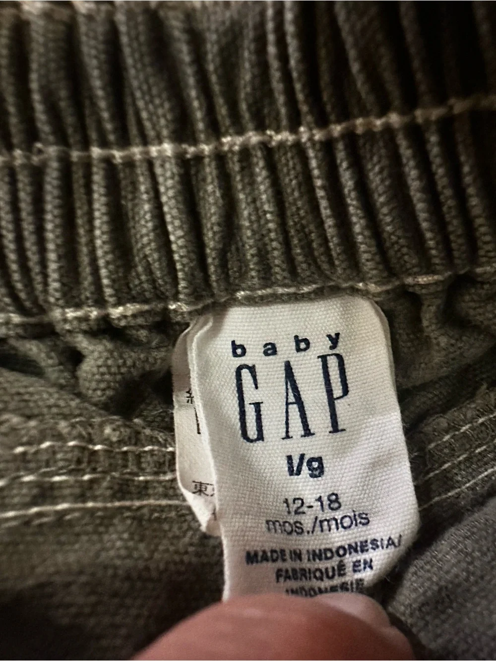 GAP Olive Green Cargo Jeans with Snap Details